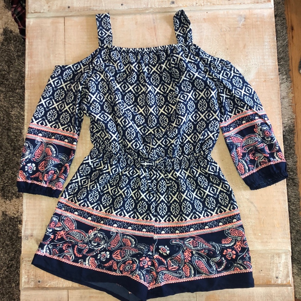3/4 sleeve girls romper.